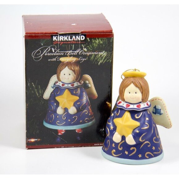 Kirkland Signature Porcelain Angel Bell Ornament w/Dangling Legs - Picture 7 of 11